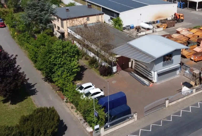 Luftbild der Werkstatt von Schlosserei Groh in Altenstadt